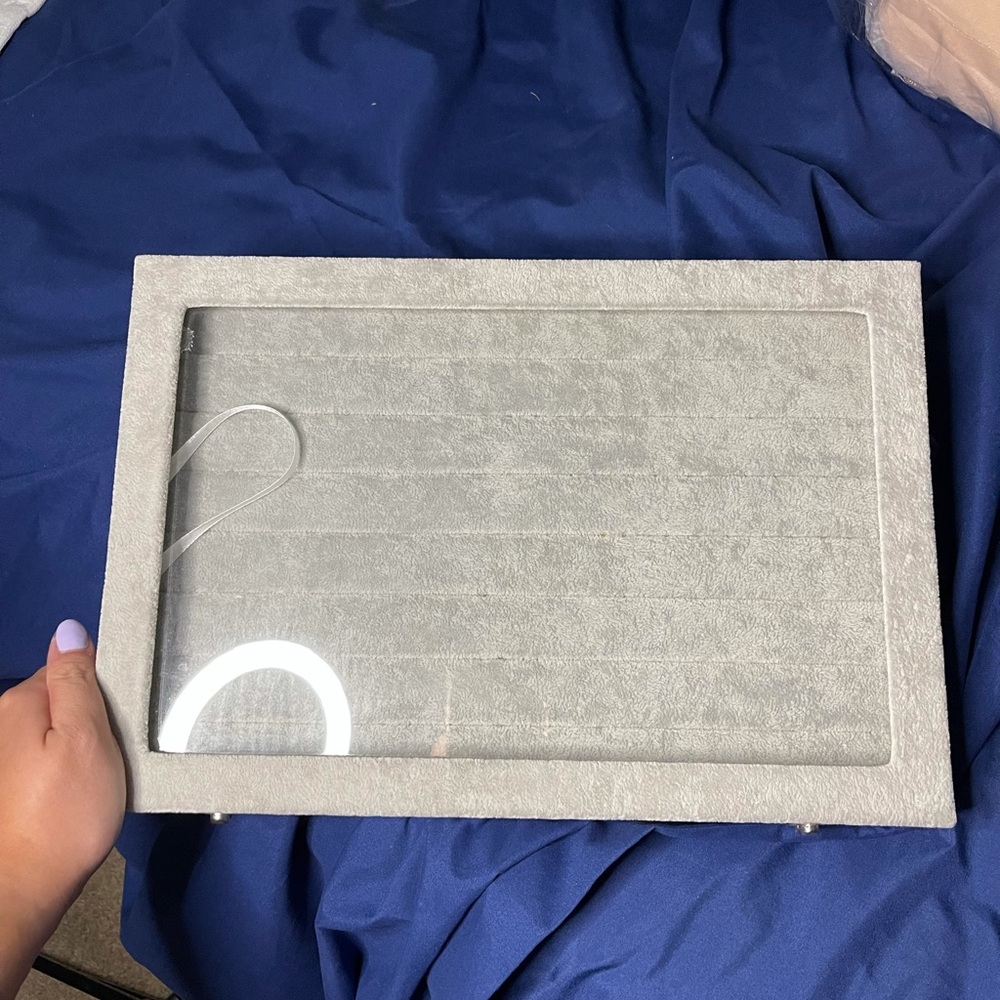 Clear Lid 7 Slot Jewelry Tray Showcase Storage